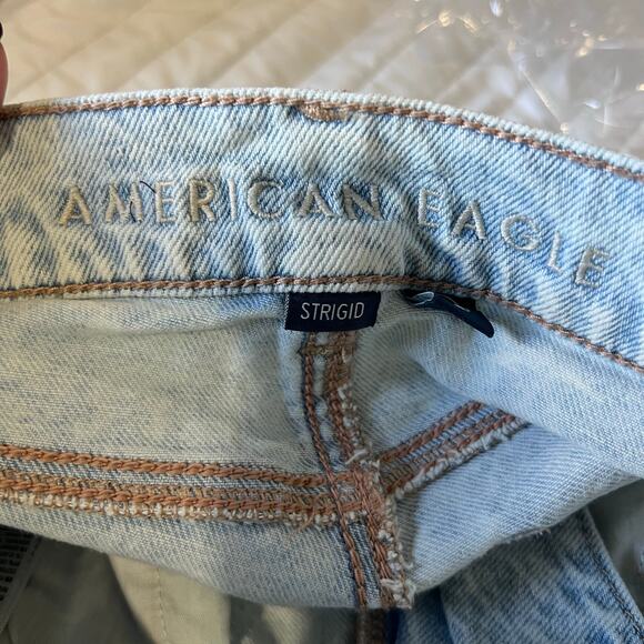 American Eagle Highest Rise Baggy Straight Jeans Size 0 Regular - Picture 9 of 9